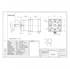 42BYGHW615AG5.18-X Moteur pas à pas 5.18 engrenage stepper WANTAI NEMA 17 CNC impression 3D Nema 17 06010601 Wantai