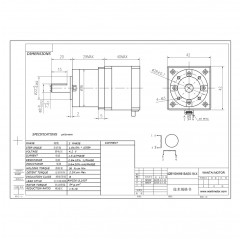 42BYGHW615AG5.18-X Moteur pas à pas 5.18 engrenage stepper WANTAI NEMA 17 CNC impression 3D Nema 17 06010601 Wantai