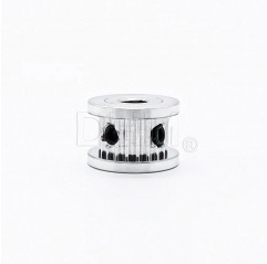 GT2 pulley Ø 5mm 20 teeth H6 reduced flange with internal grains Toothed pulleys GT2 05070812 DHM