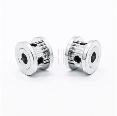 GT2 pulley Ø 5mm 20 teeth H6 reduced flange with internal grains Toothed pulleys GT2 05070812 DHM