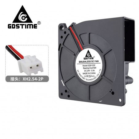 Turbo brushless fan with duct 120*120*32 mm 24V - 3D printing cooler fan - double bearing Fans 19720008 Gdstime