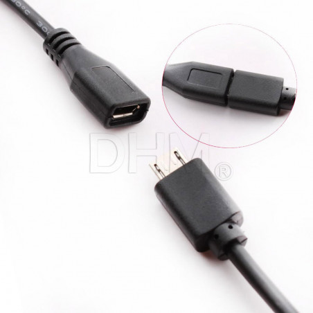 Cavo di prolunga Micro USB maschio a 2 pin - 30 cm