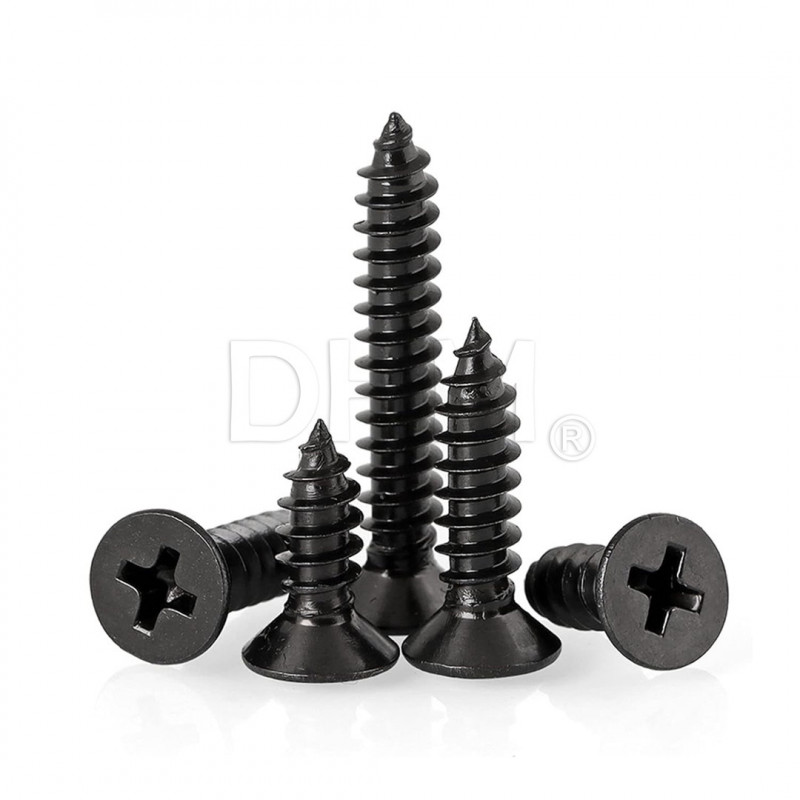M2x6 mm Senkkopf-Blechschraube mit schwarzem Kreuzschlitz Senkkopfschrauben 02083724 DHM
