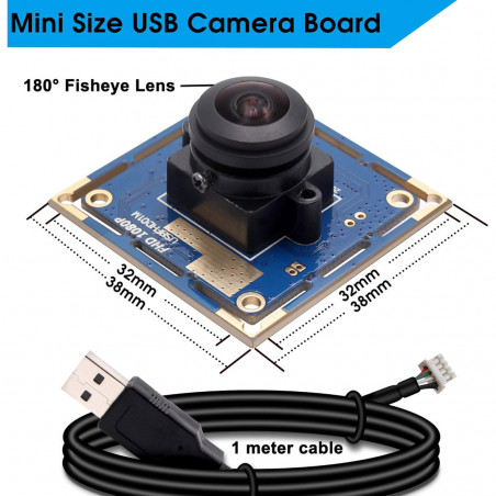 ELP USB camera module wide angle 180 degrees