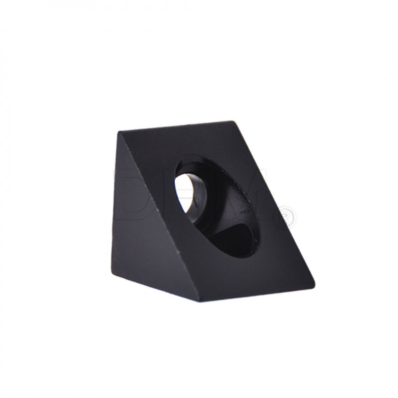 Staffa 20*20 senza alette 90° per profilato serie 5 2020 - di colore nero Serie 5 (cava 6)14090110 DHM