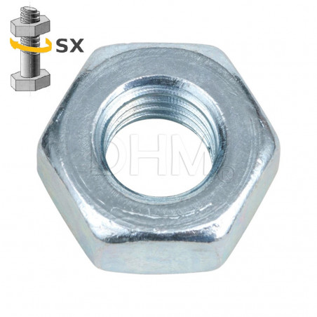 Tuerca hexagonal galvanizada izquierda paso fino M24 (Zincada) Tuercas hexagonales 02083748 DHM