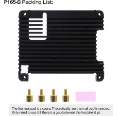 Geekworm Raspberry Pi 4 11 mm Embedded Heatsink Parts for cards 09070160 DHM