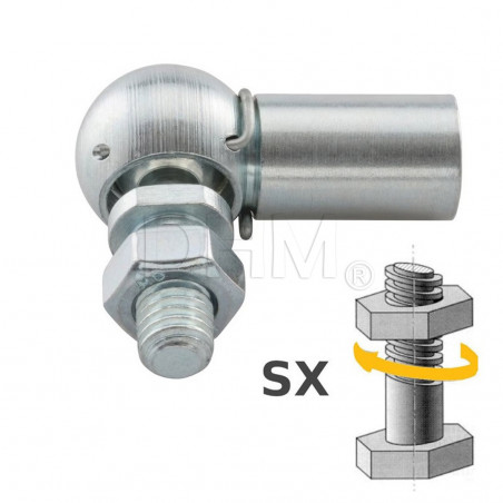 M5 angle joint DIN 71802 form CS galvanized steel - left hand thread End bearings and ball joints 04140230 DHM