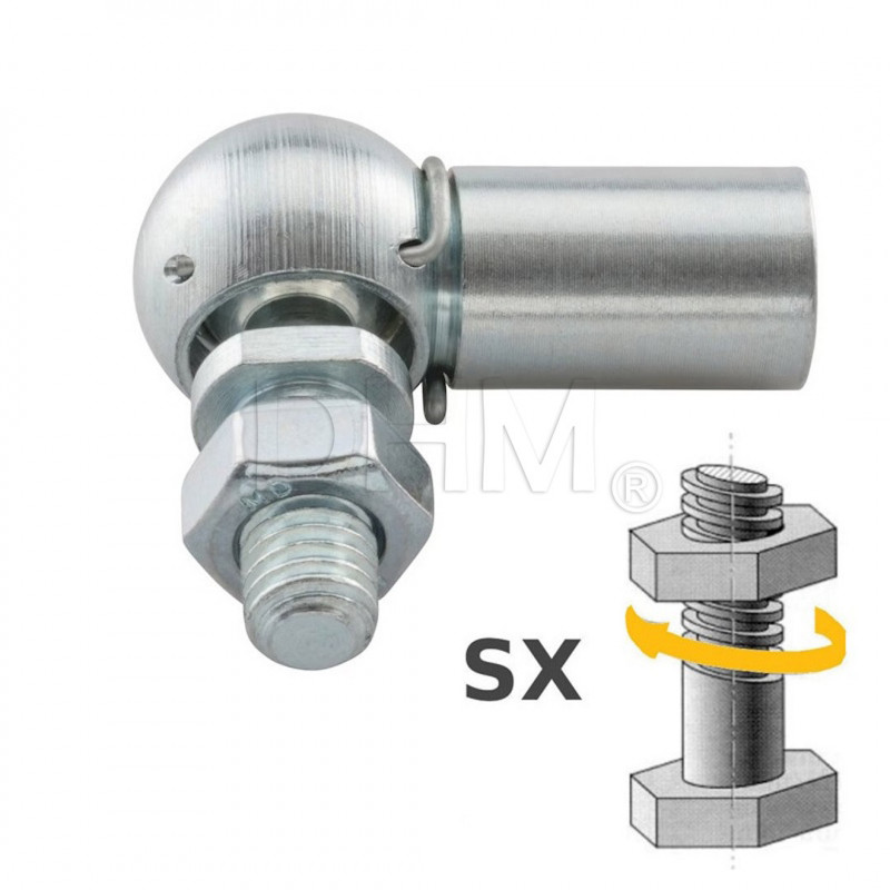 Joint angulaire M8 DIN 71802 forme CS acier galvanisé - filetage à gauche Articulations 04140232 DHM
