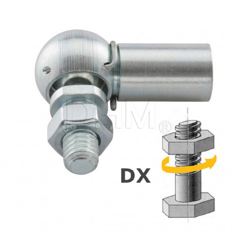Joint angulaire M12 DIN 71802 forme CS acier galvanisé - filetage à droite Articulations 04140238 DHM