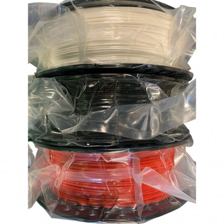 3 Spulen PLA Filament 1.75mm 1kg WEISS SCHWARZ ROT - AzureFilm PACKS 19280301 AzureFilm