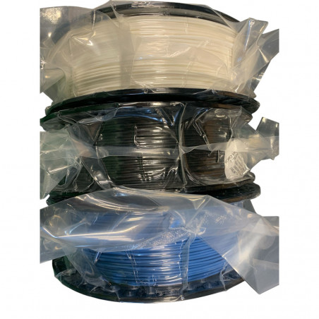 3 Spulen PLA Filament 1.75mm 1kg WEISS SCHWARZ BLAU - AzureFilm PACKS 19280303 AzureFilm