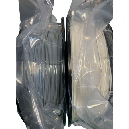 2 Bobines PETG filament 1.75mm 1kg GRIS BLANC - AzureFilm PACKS 19280315 AzureFilm