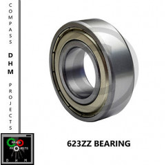 2 PIECES Radial ball bearing 623 zz ball bearings 623ZZ 3*10*4mm Reprap 3D 3D printing 18010411 DHM