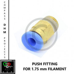 2 PIECE 1/8" Push Fitting PTFE Tube Fitting 1.75mm Bowden 3D Print Extruder 3D printing 18011101 DHM