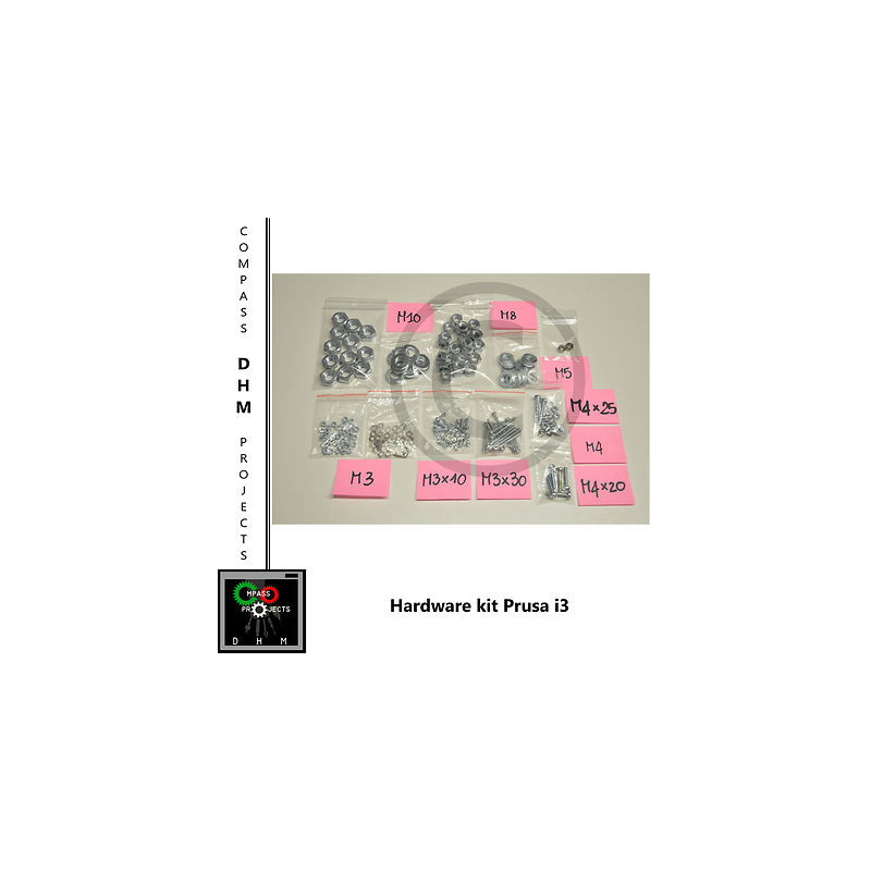 Kit de matériel Prusa i3 - Écrous, vis et rondelles Prusa i3 - Imprimante 3D Reprap Impression en 3D 18011017 DHM