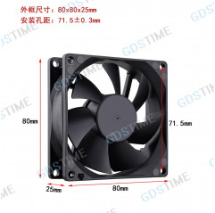 80x80x25mm 24V ventilador de refrigeración sin escobillas turbina de impresión 3D - doble rodamiento Aficionados - Gestión té...