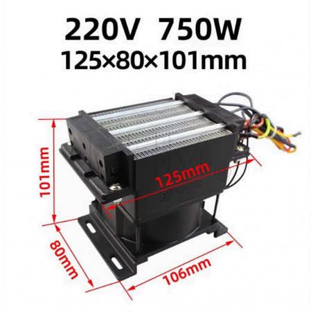 Calentador de temperatura constante 220V 750W - 125x80x101mm