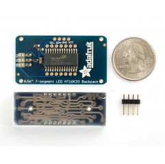 Adafruit 0.56" 4-Digit 7-Segment Display w/I2C Backpack - White Adafruit 19040388 Adafruit