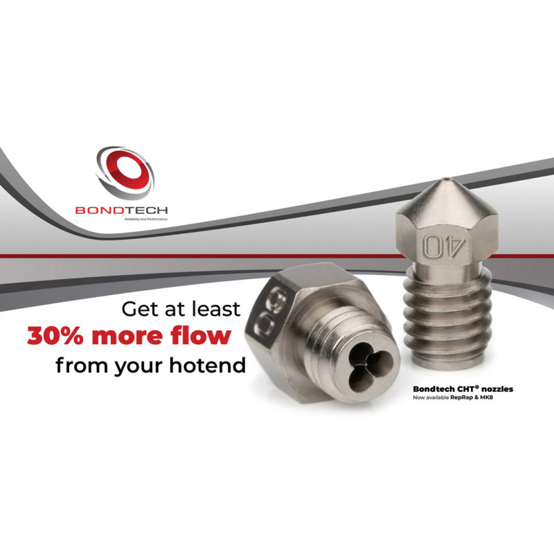 CHT MK8 Coated Brass Nozzle - Bondtech Bondtech 1905028-a Bondtech