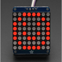 Adafruit Small 1.2" 8x8 LED Matrix w/I2C Backpack - Red Adafruit19040390 Adafruit