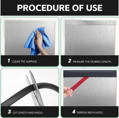 Rubber adhesive gasket with U-shape 1.5-3 mm - per meter Other tapes 11060240 DHM