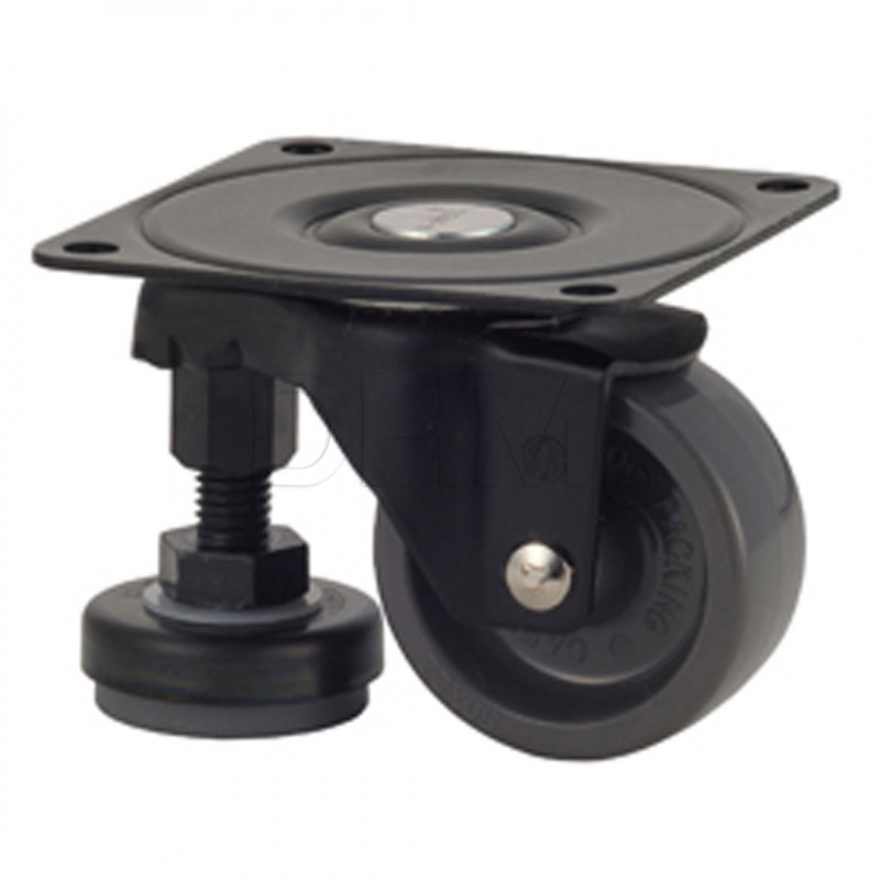 Tool wheel with adjustable foot - 100AF-N Wheels, feet, rollers and roller conveyors 18050679 DHM Pro