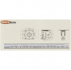 Tool wheel with adjustable foot - 100AF-N Wheels, feet, rollers and roller conveyors 18050679 DHM Pro