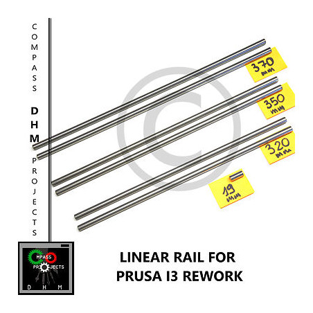 Prusa i3 REWORK barras lisas endurecidas - barras de carril lineal 8 mm Reprap Impresión 3d 18011006 DHM