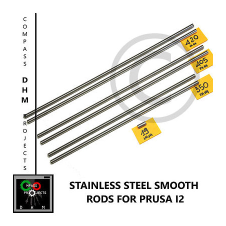 Prusa i2 guides lisses en acier inoxydable tiges en acier inoxydable de 8 mm Reprap 3Dprinter Impression en 3D 18011001 DHM