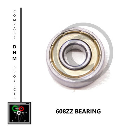 2 PIECES Radial ball bearing 608 zz ball bearings 608ZZ 8x22x7mm Reprap 3D 3D printing 18010405 DHM