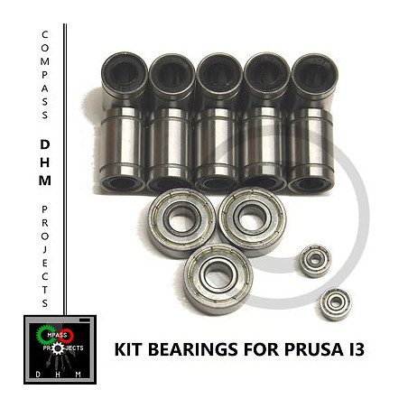 10 lm8uu - 3 608zz - 2 623zz - prusa i3 bearing kit - reprap - 3D printer 3D printing 18010402 DHM
