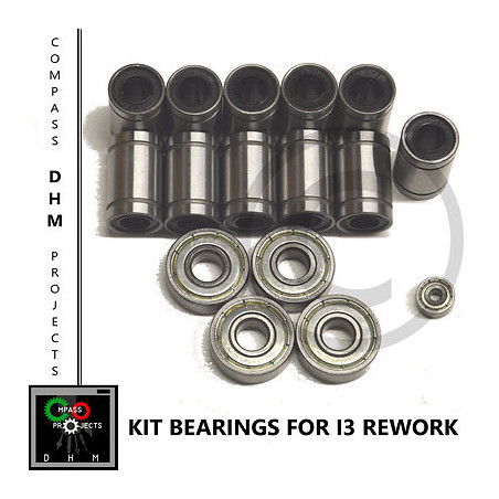 11 lm8uu - 4 608zz - 1 624zz - prusa i3 rework bearing kit 3D printing 18010403 DHM