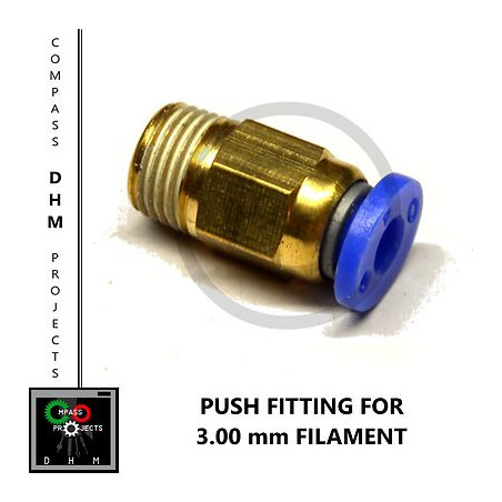 2 PIECE Push Fitting PTFE Tube for 3.00mm Bowden Extruder 3D Print 3D printing 18011102 DHM