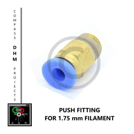 2 STÜCK 1/8" Schiebeverschraubung PTFE Schlauch 1,75 mm Bowdenzug 3D Druck 3d Drucken 18011101 DHM