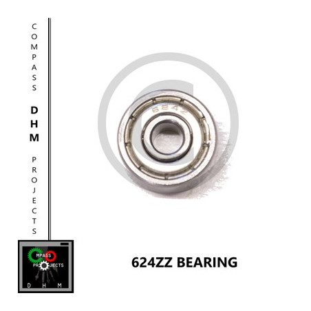 2 PIÈCES Roulement à billes radial 624 zz roulements à billes 624ZZ 4*13*5mm Reprap 3D Impression en 3D 18010412 DHM