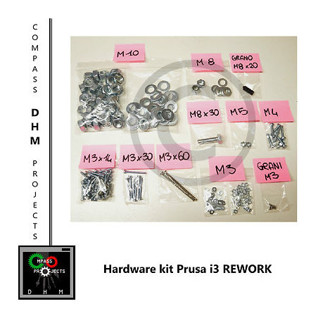 Hardware kit Prusa i3 Rework - nuts & screws & washers Prusa i3 Rework - Reprap 3D printing 18011018 DHM