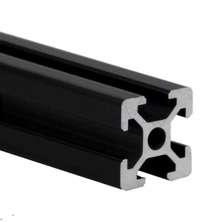 SERIES 5 - Slot 6mm - CUT TO MEASURE - Structural profiles in BLACK anodized aluminium.