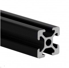 SERIES 5 - Slot 6mm - CUT TO MEASURE - Structural profiles in BLACK anodized aluminium. Series 5 (slot 6) 1805026-a DHM Pro