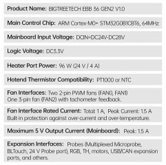 EBB 36 GEN2 V1.0 Tablero de herramientas BIGTREETECH Expansiones 19570082 Bigtreetech