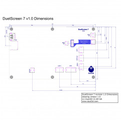 Duet3D DuetScreen 7 schermo 1024*600 a colori - controller touch screen per Duet 2 e Duet 3 Duet 3D19240049 Duet3D