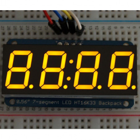 Adafruit 0.56" 4-Digit 7-Segment Display w/I2C Backpack - Blue