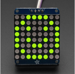 Adafruit Small 1.2" 8x8 LED Matrix w/I2C Backpack - Ultra Bright White Adafruit 19040395 Adafruit
