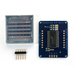 Adafruit Small 1.2" 8x8 LED Matrix w/I2C Backpack - Ultra Bright White Adafruit 19040395 Adafruit
