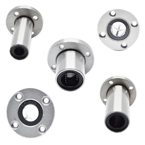 Linear bushings with round flange